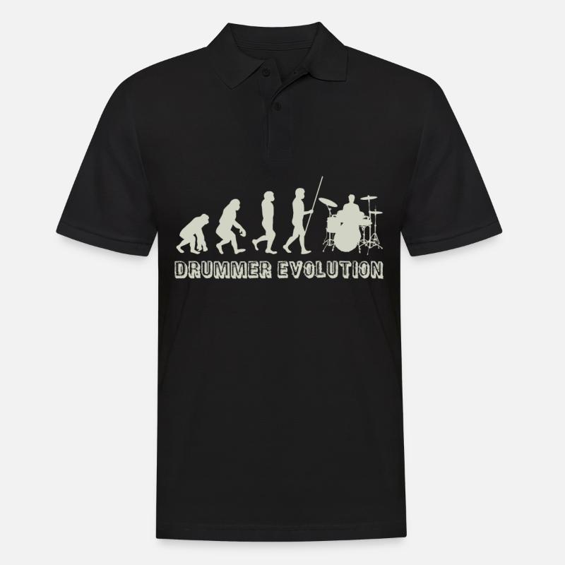 Evolution Drum Drummer - Polo Homme - noir