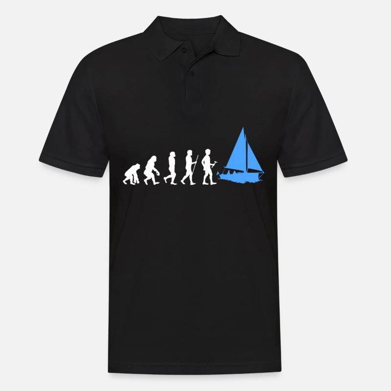 Evolution de la voile - Polo Homme - noir