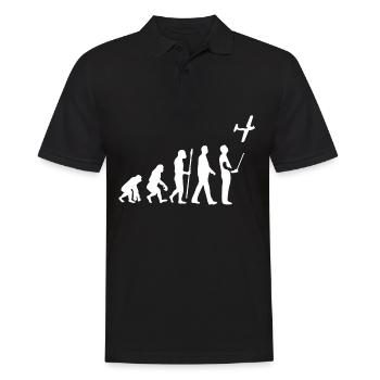 Modellflug Evolution - Männer Poloshirt - Schwarz - Vorne - Kai (181cm)