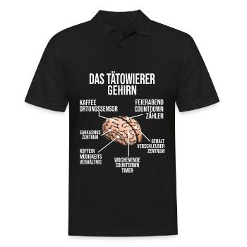 Tätowierer Gehirn Tattoo Studio tätowiert Geschenk - Männer Poloshirt - Schwarz - Vorne - Kai (181cm)