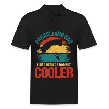 Parapente Papa Like A Regular Dad But Cooler - Polo Homme - noir - Devant - Kai (181cm)