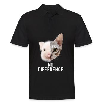 Pro Vegan No Difference Vegetarier Veganer Vegan - Männer Poloshirt - Schwarz - Vorne - Kai (181cm)