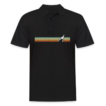 Patin à glace vintage patinage sur glace patinage artistique patinage sur glace - Polo Homme - noir - Devant - Kai (181cm)
