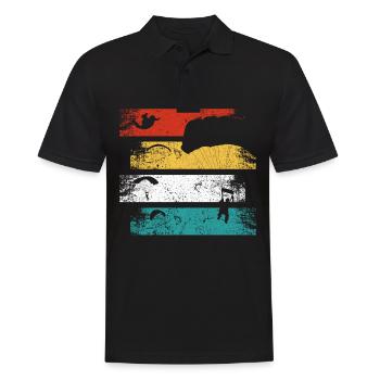 Parapente Parapente Vintage Retro - Polo Homme - noir - Devant - Kai (181cm)