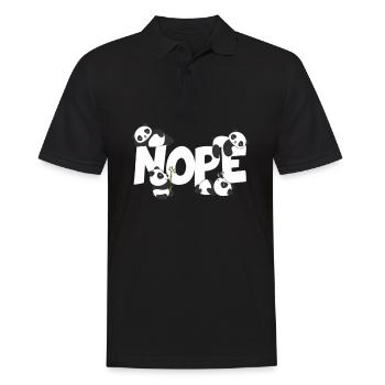 Panda Nope Lazy Chiller - Männer Poloshirt - Schwarz - Vorne - Kai (181cm)