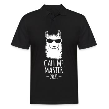 Call Me Master 2021 Llama Graduation Alpaga - Polo Homme - noir - Devant - Kai (181cm)