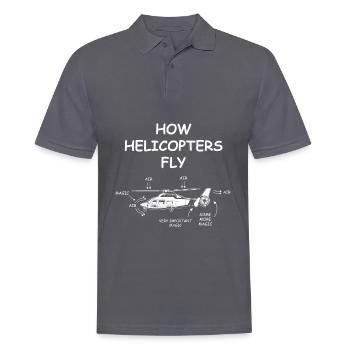 How Helicopters Fly Magic Anatomy Helicopters - Männer Poloshirt - Anthrazit - Vorne - Nico (186cm)