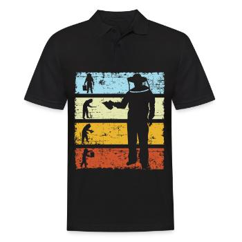 Apicole Vintage Abeilles Chuchoteurs Rétro Apiculture - Polo Homme - noir - Devant - Kai (181cm)