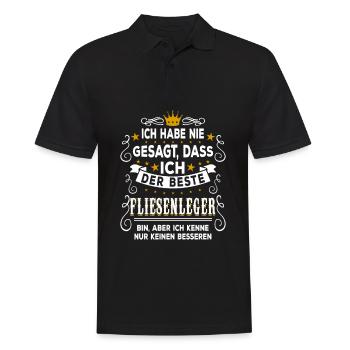 Bester Fliesenleger Handwerker Fliesen Beruf - Männer Poloshirt - Schwarz - Vorne - Kai (181cm)