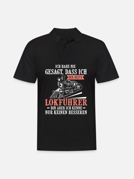 Bester Lokführer Sarkasmus Eisenbahner Zugführer - Männer Poloshirt - Schwarz