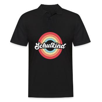 Schulkind - Männer Poloshirt - Schwarz - Vorne - Kai (181cm)