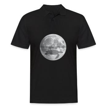 Flat Earth théorie éléphant tortue - Polo Homme - noir - Devant - Kai (181cm)