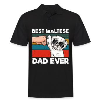 Best Maltese Dad Ever Ghetto Fist Dog Lover Gift - Männer Poloshirt - Schwarz - Vorne - Kai (181cm)