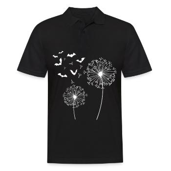 Bat Pusteblume Dandelion Flower Halloween - Men's Polo Shirt - black - Front - Kai (181cm)