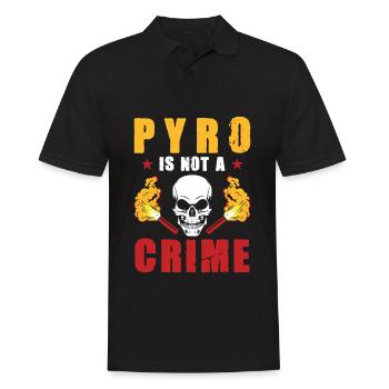 Pyro is not a crime Pyro n’est pas un crime - Polo Homme - noir - Devant - Kai (181cm)