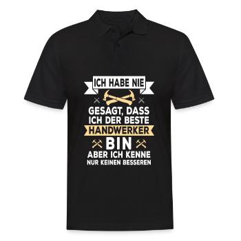 Bester Handwerker - Handwerk Geschenk - Männer Poloshirt - Schwarz - Vorne - Kai (181cm)