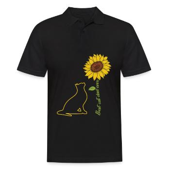 Meilleur Cat Dad Ever Sunflower Cat Sunflower - Polo Homme - noir - Devant - Kai (181cm)