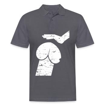 Ambigu chien pénis chien comme une bite - Polo Homme - charbon - Devant - Nico (186cm)