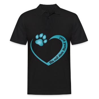 Die mit dem Hund geht - Männer Poloshirt - Schwarz - Vorne - Kai (181cm)