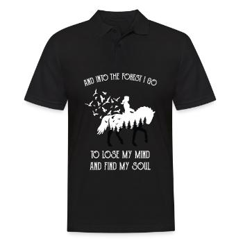And Into The Forest I Go To Lose My Mind Horse - Männer Poloshirt - Schwarz - Vorne - Kai (181cm)