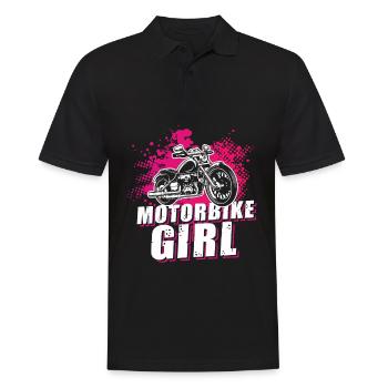 Motorcycle Girl Motorbike Lover Biker Girls Gifts - Polo Homme - noir - Devant - Kai (181cm)