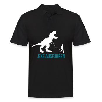 EXE Ausführen - Männer Poloshirt - Schwarz - Vorne - Kai (181cm)