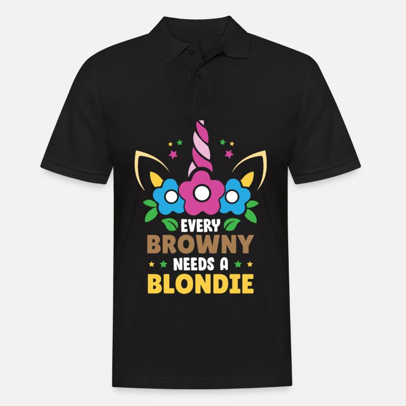 Every Brownie Needs a Blondie - Männer Poloshirt - Schwarz