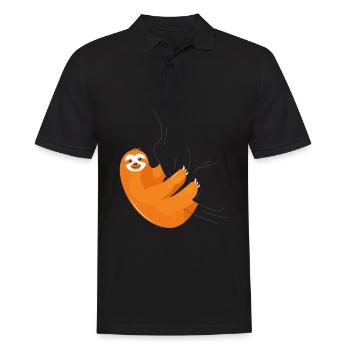 Sloth Pyjama Pyjama Sleeper Nightgown Sloth Sloth - Men's Polo Shirt - black - Front - Kai (181cm)