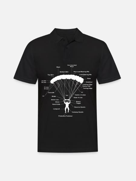 Parachute Anatomy Magic Skydapaper - Polo Homme - noir