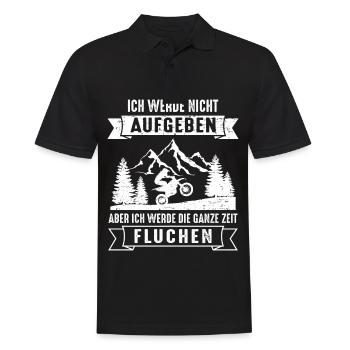 Ich Werde Nicht Aufgeben Aber Fluchen Motocross - Männer Poloshirt - Schwarz - Vorne - Kai (181cm)