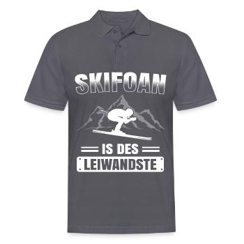 Skifoan Is Des Leiwandste Ski Skifahrer Mundart - Männer Poloshirt - Anthrazit - Vorne - Nico (186cm)