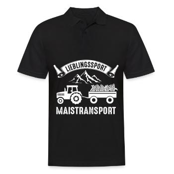 Lieblingssport Maistransport - Männer Poloshirt - Schwarz - Vorne - Kai (181cm)