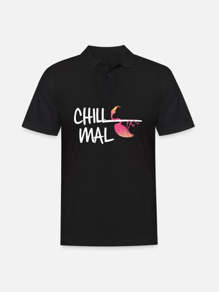 Chill Mal Flamingo - Polo Homme - noir
