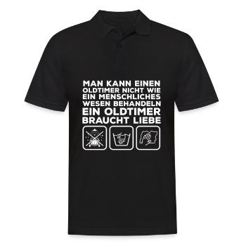 Ein Oldtimer braucht Liebe Tuner Auto Schrauber - Männer Poloshirt - Schwarz - Vorne - Kai (181cm)
