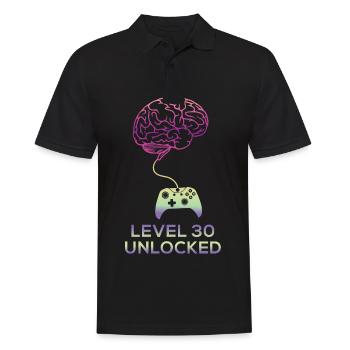 30th birthday level 30 unlocked 30 years 1991 - Polo Homme - noir - Devant - Kai (181cm)