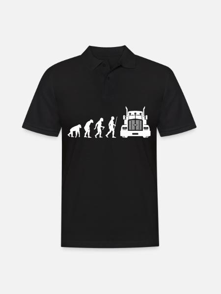 Evolution Truck Driver - Men's Polo Shirt - black