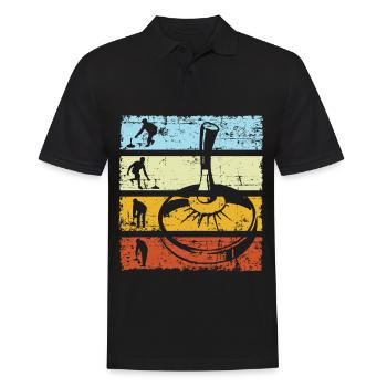 Stockschießenport Vintage Retro - Polo Homme - noir - Devant - Kai (181cm)