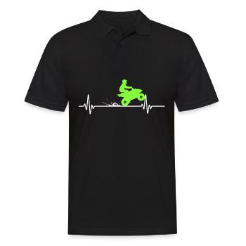 Heartbeat Quad ATV Offroad Motorsport Quad Driver - Men's Polo Shirt - black - Front - Kai (181cm)