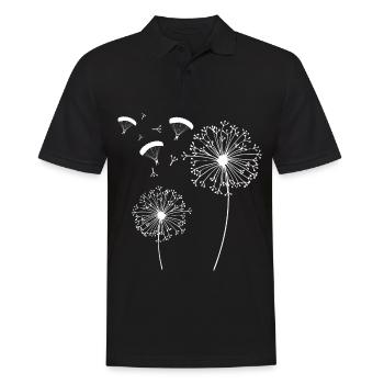 Dandelion Paraglider Gift for Paragliders - Männer Poloshirt - Schwarz - Vorne - Kai (181cm)