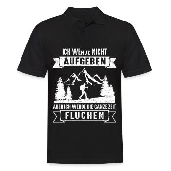 Ich Werde Nicht Aufgeben Aber Fluchen Skitour - Männer Poloshirt - Schwarz - Vorne - Kai (181cm)