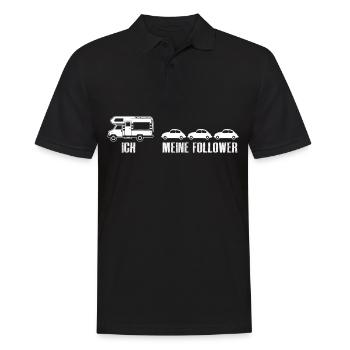 Wohnmobil Camping My Follower Wohnwagen Autofahrer - Männer Poloshirt - Schwarz - Vorne - Kai (181cm)