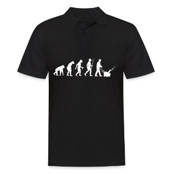 Evolution Schneefräse Schneeräumer Winterdienst - Männer Poloshirt - Schwarz - Vorne - Kai (181cm)