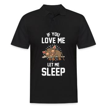 If You Love Me Let Me Sleep Monkey Tarsier - Männer Poloshirt - Schwarz - Vorne - Kai (181cm)