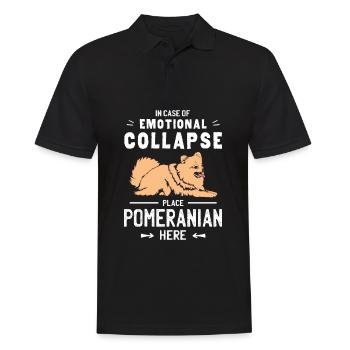 Place Pomeranian Here Dwarf Spitz Dog Owner - Männer Poloshirt - Schwarz - Vorne - Kai (181cm)
