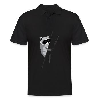 Raccoon Panda Raccoon Masked Hiding Bandit - Männer Poloshirt - Schwarz - Vorne - Kai (181cm)
