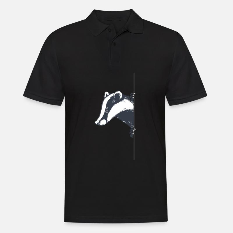 Süßes Dachs Geschenk - Männer Poloshirt - Schwarz