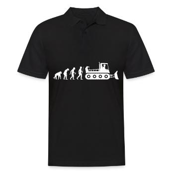 Evolution Snow Groomer Snowcat Snow Driver - Männer Poloshirt - Schwarz - Vorne - Kai (181cm)