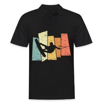 Rétro Wakeboard Wakeboard Wakeboard rétro Wakeboard Wakeboard - Polo Homme - noir - Devant - Kai (181cm)