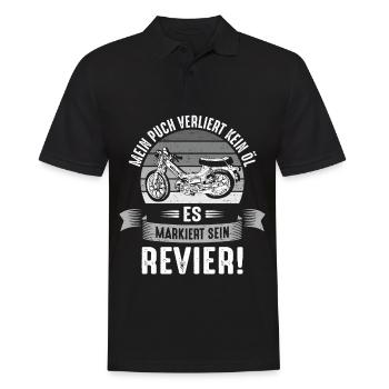 Mein Steyr verliert kein Öl markiert sein Revier - Männer Poloshirt - Schwarz - Vorne - Kai (181cm)