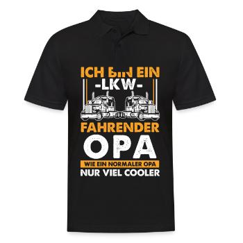 Vatertag Geschenk für LKW Fahrer Opa Geburtstag - Männer Poloshirt - Schwarz - Vorne - Kai (181cm)